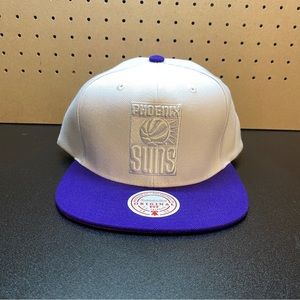 Mitchell & Ness Phoenix Suns Hat Snapback White Purple NBA Basketball HWC Cap